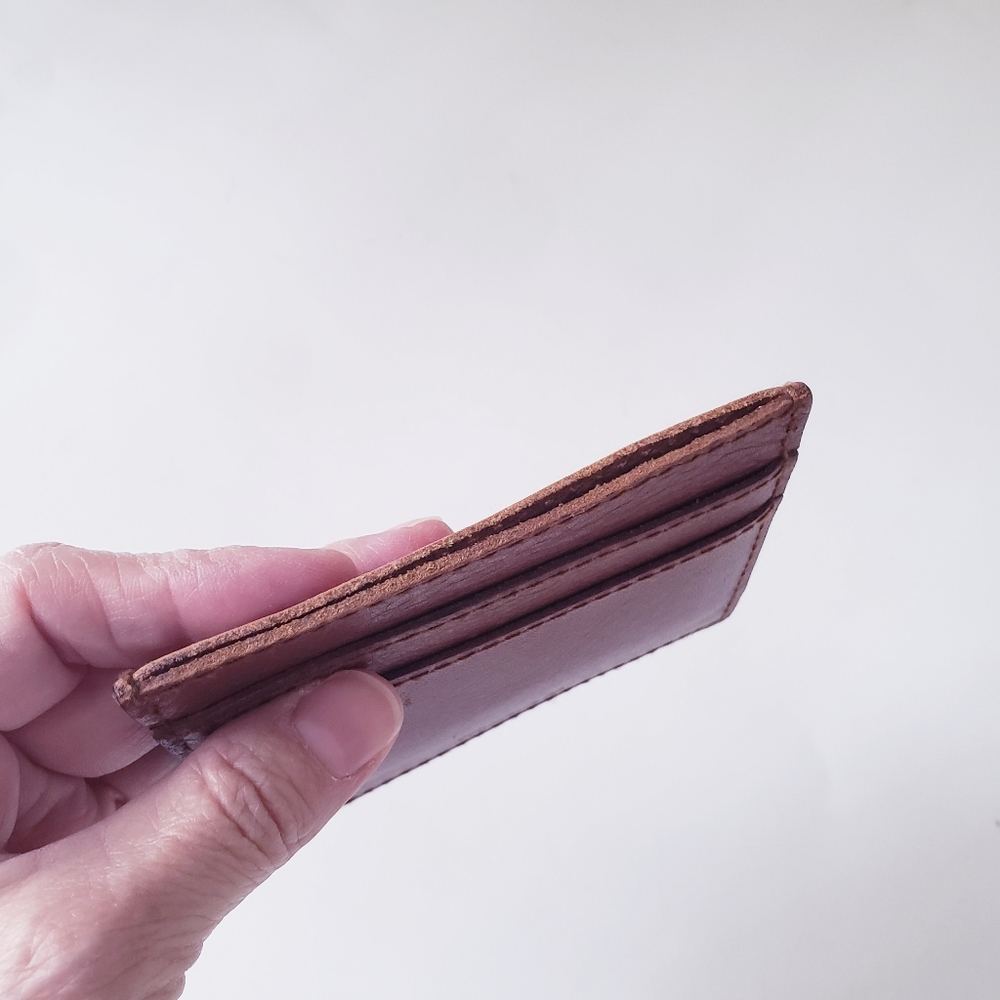 Madewell Tan Leather Credit Card Holder - Picture 6 of 7